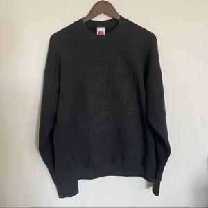 Vintage TAZ Looney Toons Black Crewneck Sweatshirt